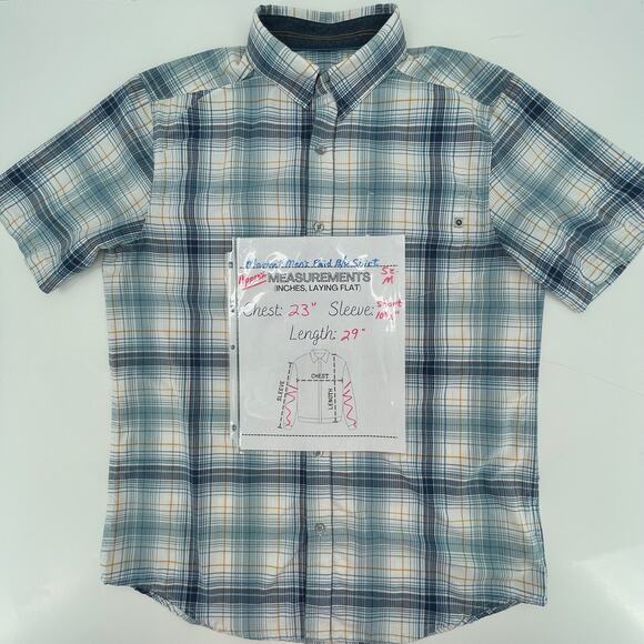 Marmot Men's Short Sleeve Button Up Shirt, Plaid, Sz. M Outdoor Workwear Hiking - Picture 11 of 11